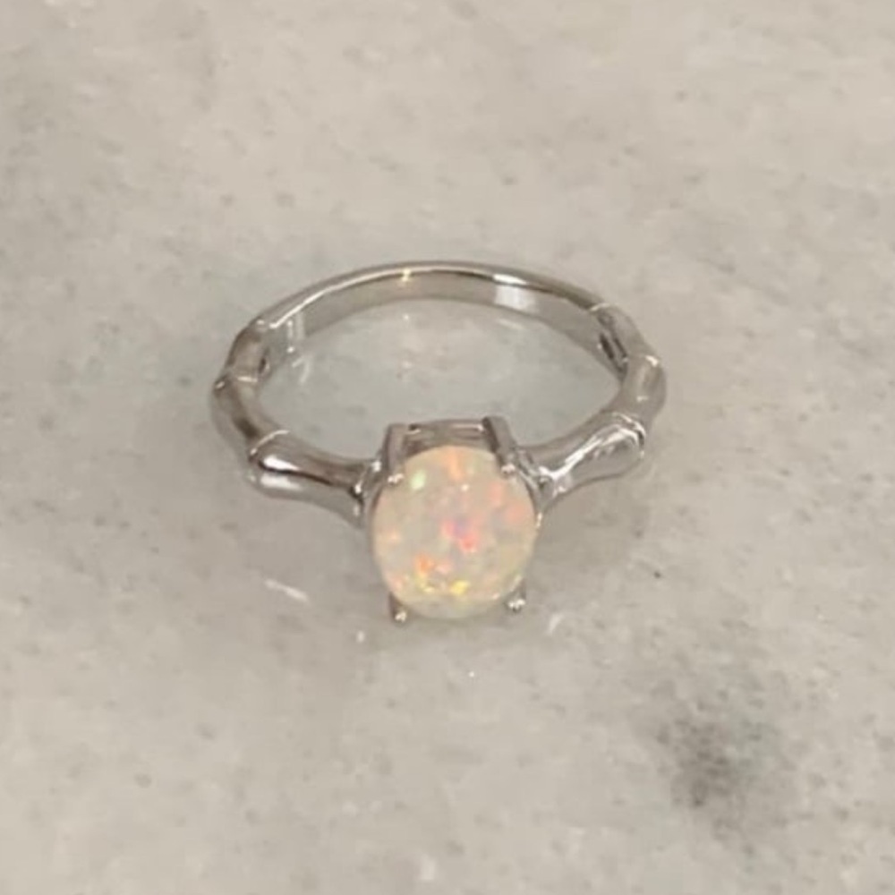 Silver Bamboo Opal Pendant Ring Size 7

Brand New - Picture 2 of 5
